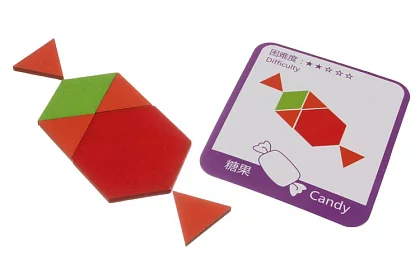 Drewniane puzzle edukacyjne - kształty geometryczne