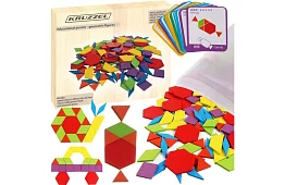 Drewniane puzzle edukacyjne - kształty geometryczne