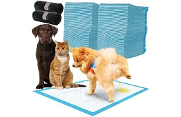Higieniczne podkłady chłonące dla zwierząt 33x45 cm – 100 szt. + woreczki