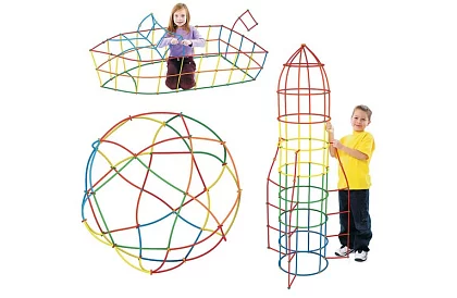 Kolorowy zestaw konstrukcyjny z rurkami 408 szt. – kreatywna gra dla dzieci