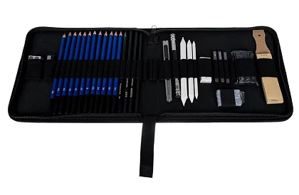 Zestaw do profesjonalnego rysowania i szkicowania – 32 elementy