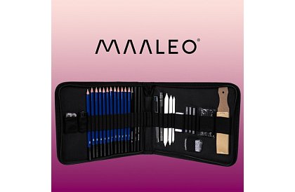 Zestaw do profesjonalnego rysowania i szkicowania – 32 elementy