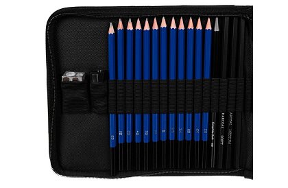 Zestaw do profesjonalnego rysowania i szkicowania – 32 elementy