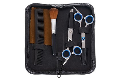 Nożyczki fryzjerskie i akcesoria – zestaw 7 szt.