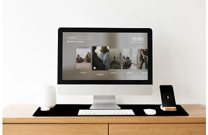 XXL podkładka pod mysz i klawiaturę 90x45cm - czarna