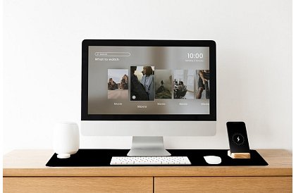 XXL podkładka pod mysz i klawiaturę 90x45cm - czarna