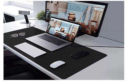 XXL podkładka pod mysz i klawiaturę 90x45cm - czarna