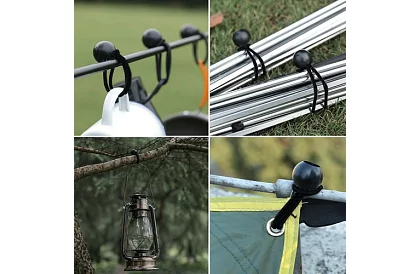 Elastyczne gumki z kulką do mocowania żagli i tarpów – 10 szt.