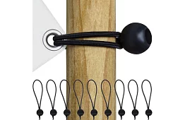 Elastyczne gumki z kulką do mocowania żagli i tarpów – 10 szt.