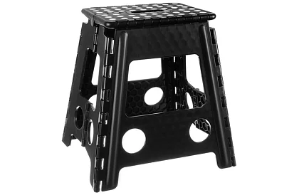 Skrzynka składana – taboret czarno-biały