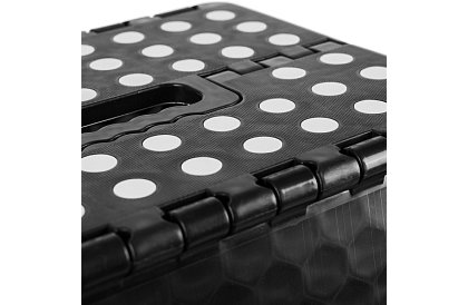 Skrzynka składana – taboret czarno-biały