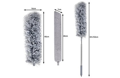 Mop teleskopowy cienki – ściereczka - 2 końcówki