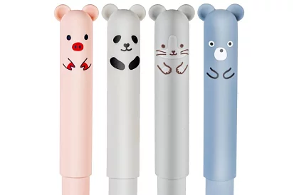 Sada 4 gumowych pisaków – zwierzątka