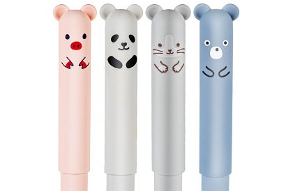 Sada 4 gumowych pisaków – zwierzątka