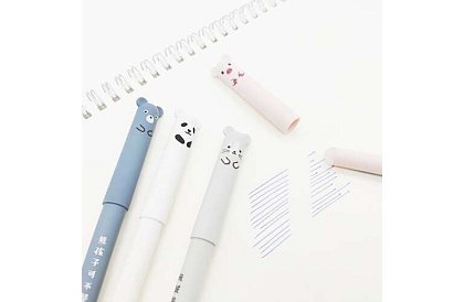 Sada 4 gumowych pisaków – zwierzątka