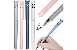 Sada 4 gumowych pisaków – zwierzątka