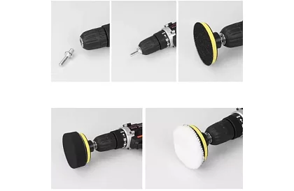 Gąbki polerskie do wiertarki 80 mm – zestaw 12 elementów