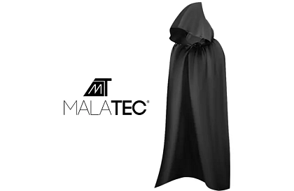 Długi płaszcz z kapturem