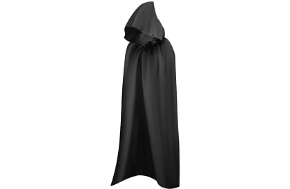 Długi płaszcz z kapturem