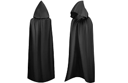 Długi płaszcz z kapturem