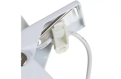 LED lampa na biurko z metalowym klipsem - biały