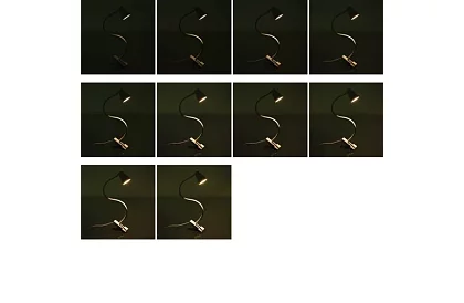 LED lampa na biurko z metalowym klipsem - biały