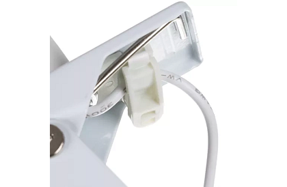 LED lampa na biurko z metalowym klipsem - biały