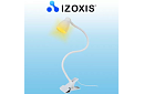 LED lampa na biurko z metalowym klipsem - biały