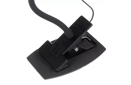 LED lampa na biurko z metalowym klipsem – czarna