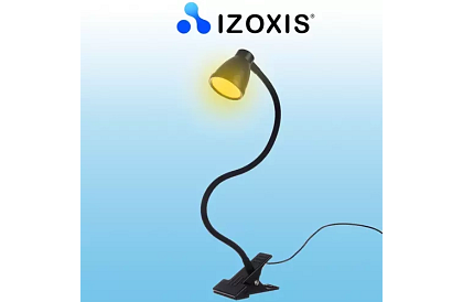 LED lampa na biurko z metalowym klipsem – czarna