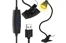 LED lampa na biurko z metalowym klipsem – czarna