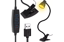 LED lampa na biurko z metalowym klipsem – czarna