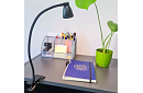 LED lampa na biurko z metalowym klipsem – czarna