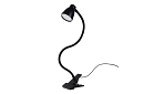 LED lampa na biurko z metalowym klipsem – czarna