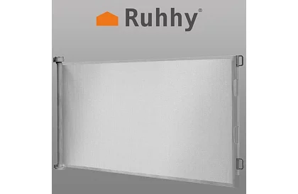 Wysuwana roleta zabezpieczająca do drzwi – szara - 157 cm