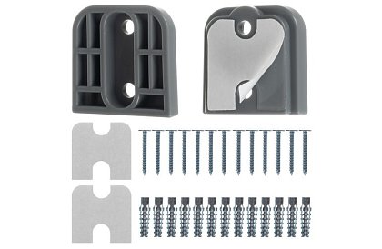 Wysuwana roleta zabezpieczająca do drzwi – szara - 157 cm