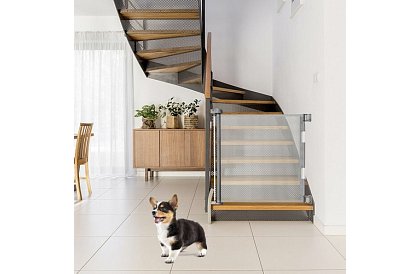 Wysuwana roleta zabezpieczająca do drzwi – szara - 157 cm