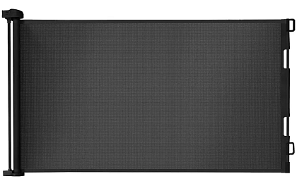 Wysuwana roleta zabezpieczająca do drzwi – czarna – 157 cm