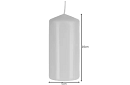 Biała cylindryczna świeca 10x5 cm – zestaw 8 sztuk