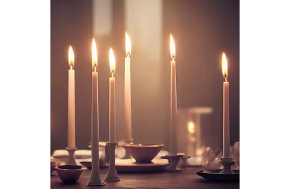 Biała stożkowa świeca 24,5x2,3 cm – zestaw 40 szt.