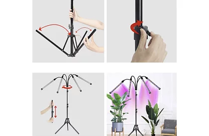 LED lampa do wzrostu roślin Quattro – z timerem i pilotem