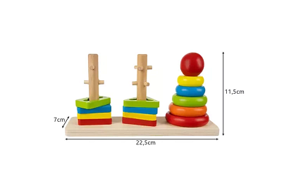 Drewniane układanki dla dzieci – sorter kształtów