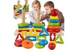 Drewniane układanki dla dzieci – sorter kształtów