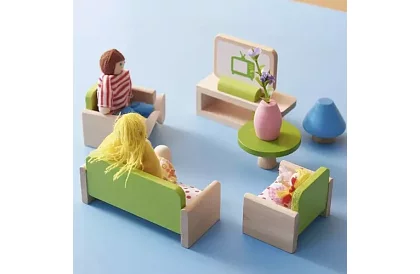 Drewniane lalki do domku dla dzieci – 7 szt.