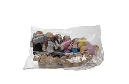 Drewniane lalki do domku dla dzieci – 7 szt.