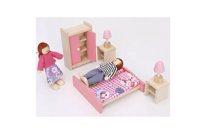 Drewniane lalki do domku dla dzieci – 7 szt.
