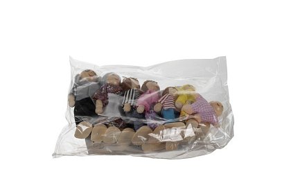 Drewniane lalki do domku dla dzieci – 7 szt.