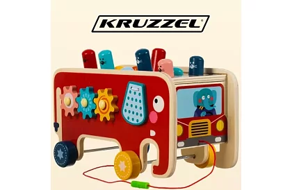 Drewniana wbijanka - Słoń