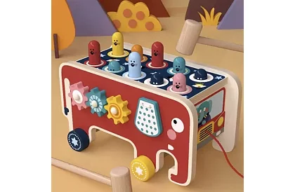 Drewniana wbijanka - Słoń