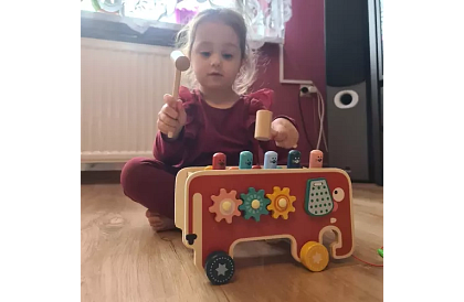 Drewniana wbijanka - Słoń